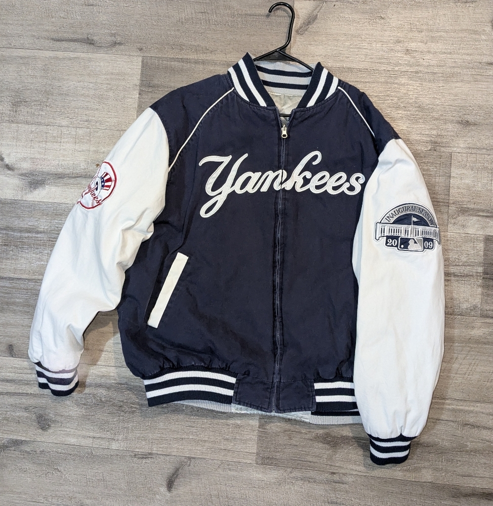 Yankees Navy and White Bomber Jacket